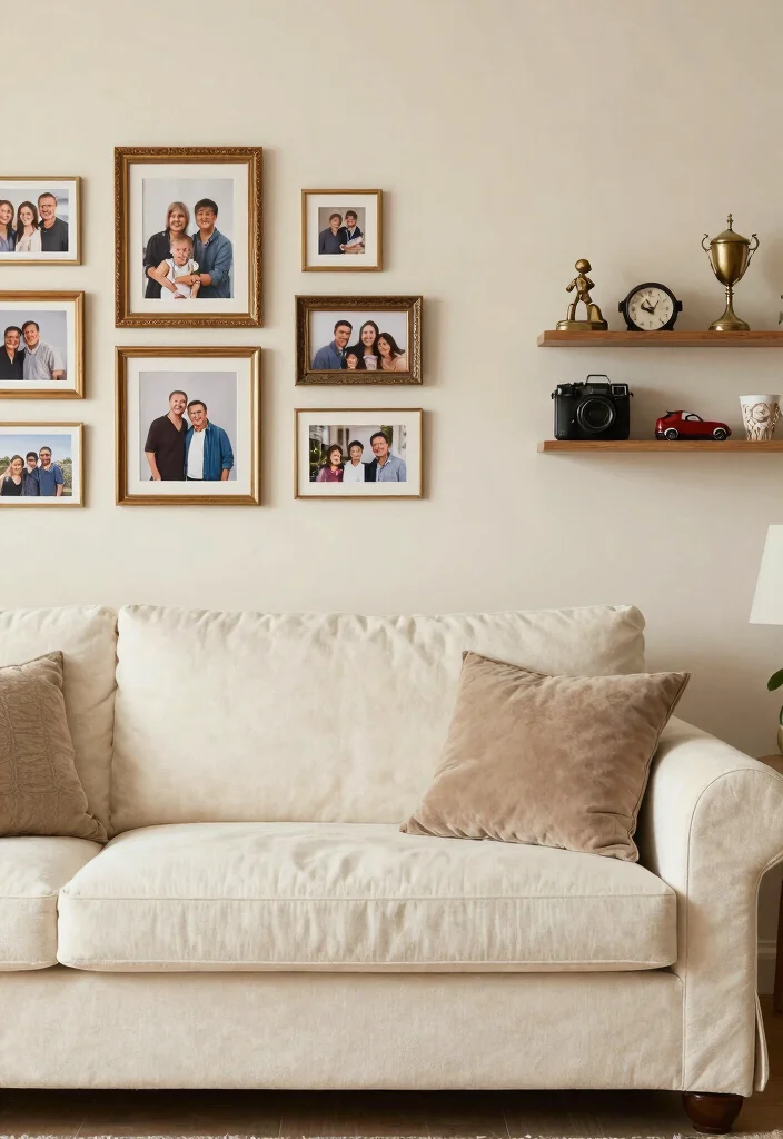 15 Off White Couch Living Room Ideas: Clean, Soft, and Elegant - 15. Personal Touches for Authenticity 1