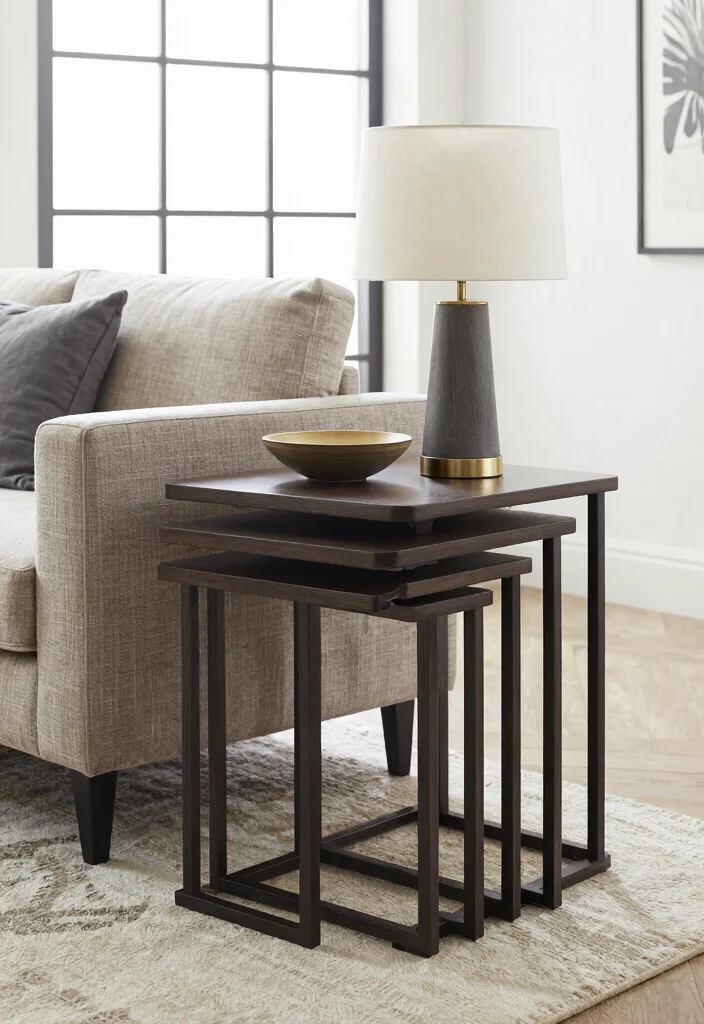 15 Sofa Side Tables in Living Room Ideas: Functional and Chic - 6. Nesting Side Tables 1