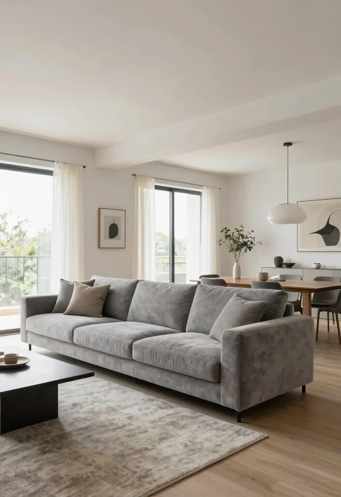 16 Angled Couch in Living Room Ideas That Maximize Space - 7. Open Concept Delight: Flow with Angles 1