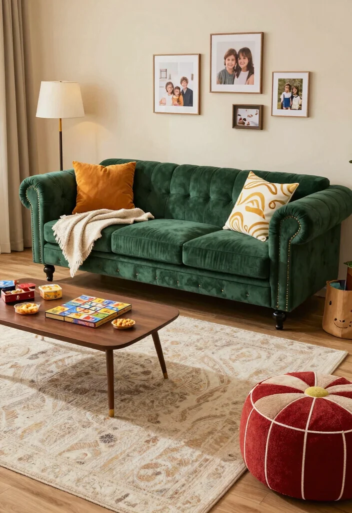 16 Chesterfield Sofa Living Room Ideas: Classic Timeless Charm - 10. Family-Friendly Comfort 1
