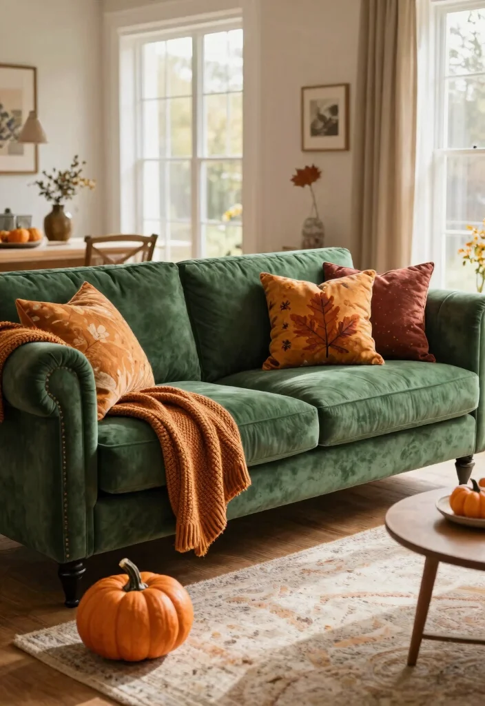 16 Chesterfield Sofa Living Room Ideas: Classic Timeless Charm - 16. Seasonal Styling 1