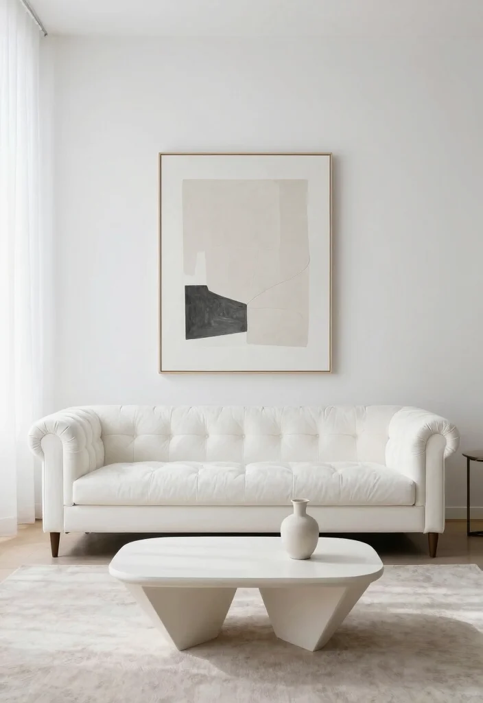 16 Chesterfield Sofa Living Room Ideas: Classic Timeless Charm - 6. Minimalist Chic 1