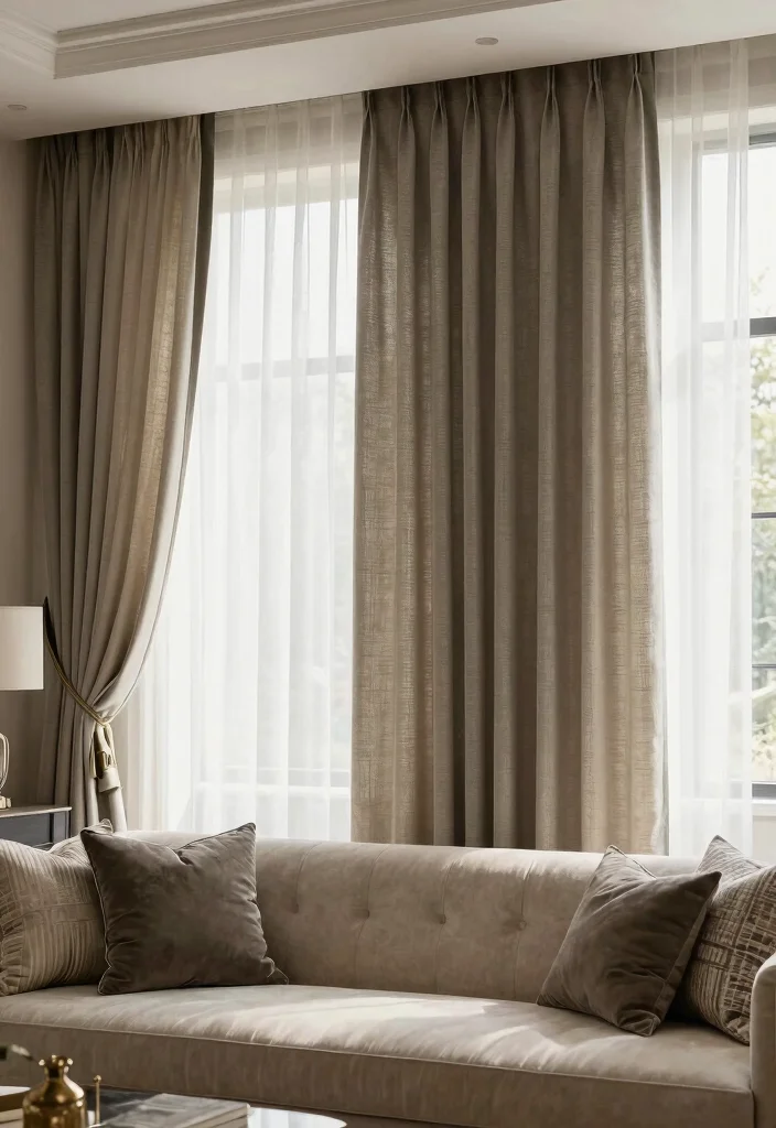 16 Curtains for Living Room Windows Ideas Stylish and Practical - 15. Layered Curtains 1