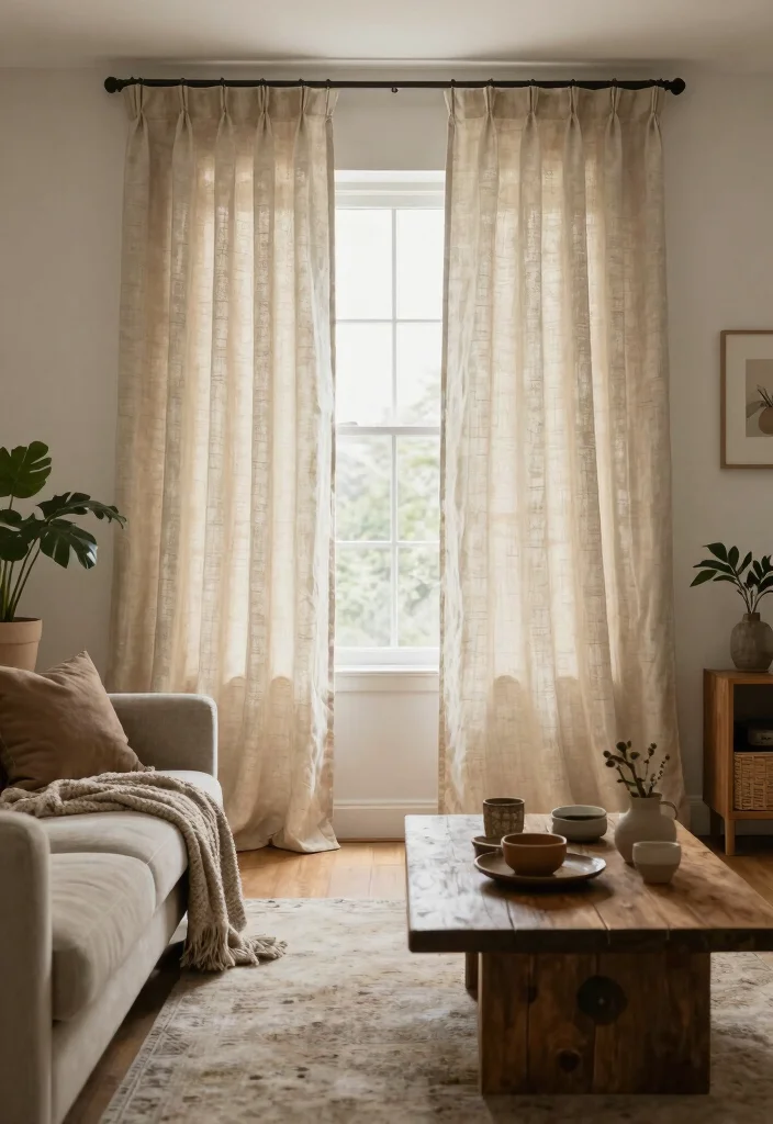 16 Curtains for Living Room Windows Ideas Stylish and Practical - 4. Linen Blend Curtains 1