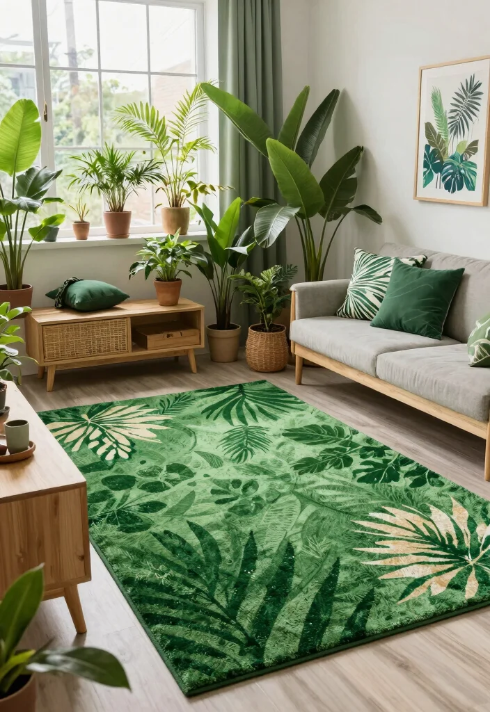 16 Double Rug Living Room Ideas Layered and Designer Approved - 12. Urban Jungle 1