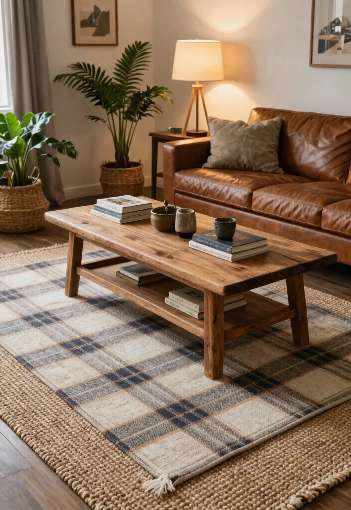 16 Double Rug Living Room Ideas Layered and Designer Approved - 3. Rustic Charm 1