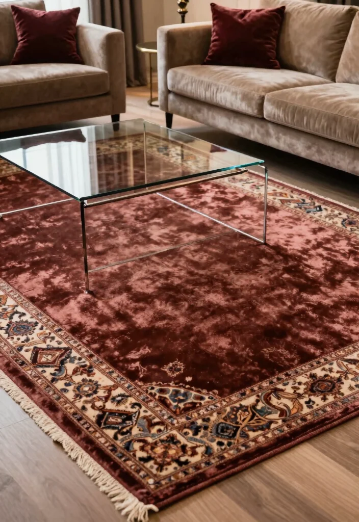 16 Double Rug Living Room Ideas Layered and Designer Approved - 8. Luxurious Textures 1