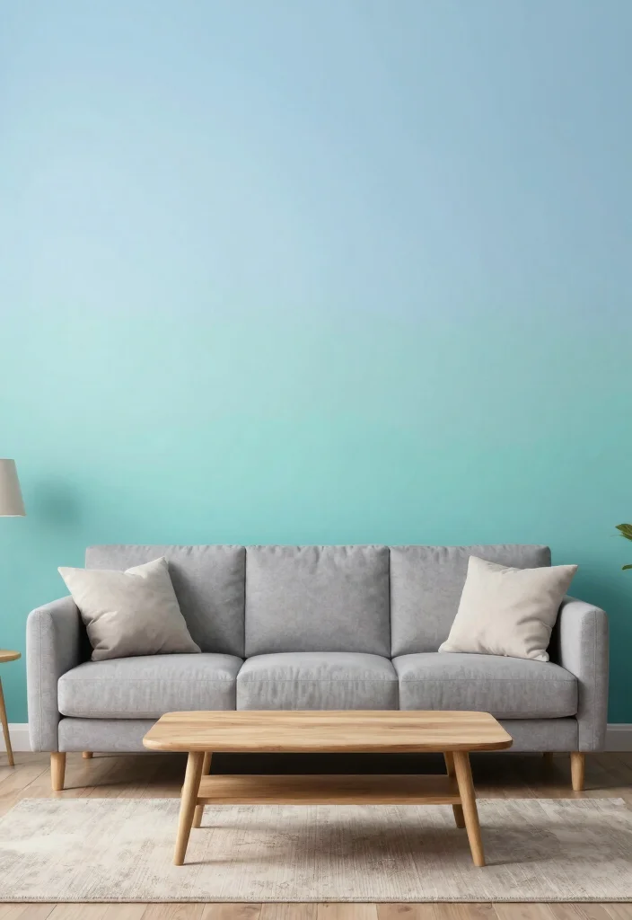 16 Geometric Wall Paint Living Room Ideas Bold Artistic Looks - 15. Ombre Geometry: Gradient Transitions 1