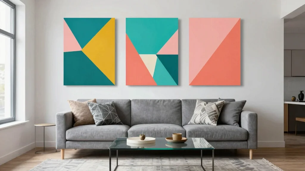 16 Geometric Wall Paint Living Room Ideas Bold Artistic Looks