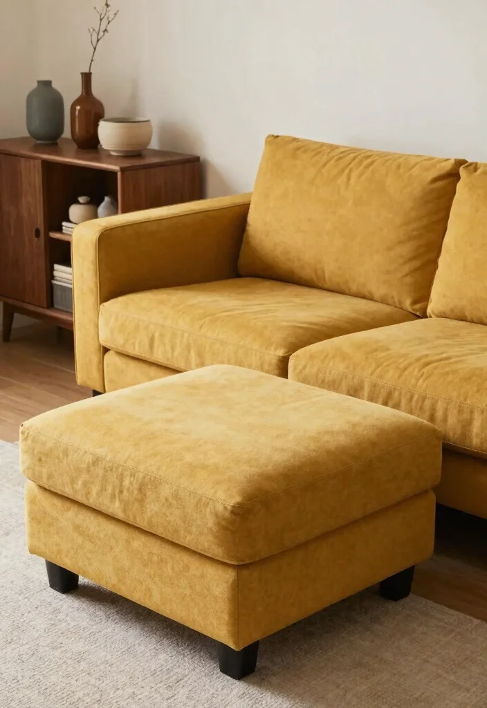 16 Mustard Sofa Living Room Ideas Trendy Warm Accents - 14. Functional Furniture 1
