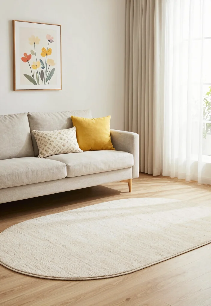 16 Oval Rugs Living Room Ideas: Soft Flowing Shapes - 15. Seasonal Styles 1