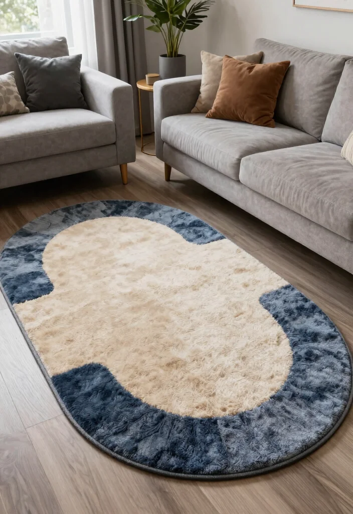 16 Oval Rugs Living Room Ideas: Soft Flowing Shapes - 16. Customize Your Own 1