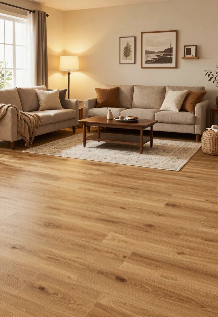 16 Wall Tiles Design for Living Room Ideas Stylish and Durable - 10. Natural Wood-Look Tiles for a Cozy Ambiance 1