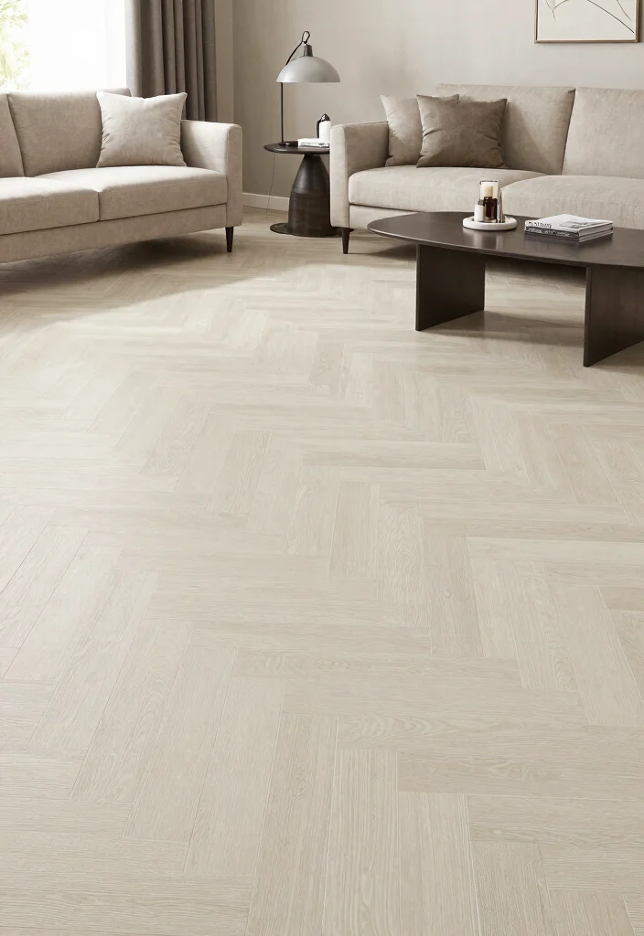 16 Wall Tiles Design for Living Room Ideas Stylish and Durable - 9. Herringbone Pattern Tiles for a Classic Twist 1