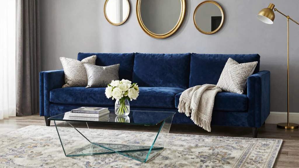 17 Blue Velvet Sofa Living Room Ideas: Bold Elegant Statements