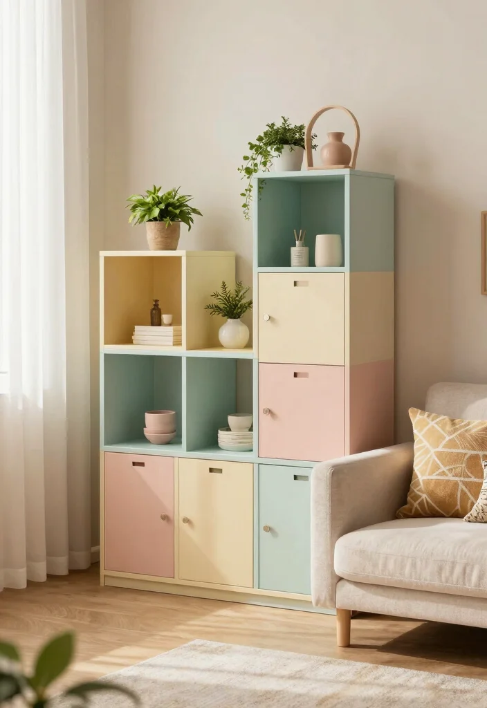 17 Living Room Wall Storage Ideas: Smart Space Saving Designs - 4. Modular Storage Units: Versatile and Adjustable 1