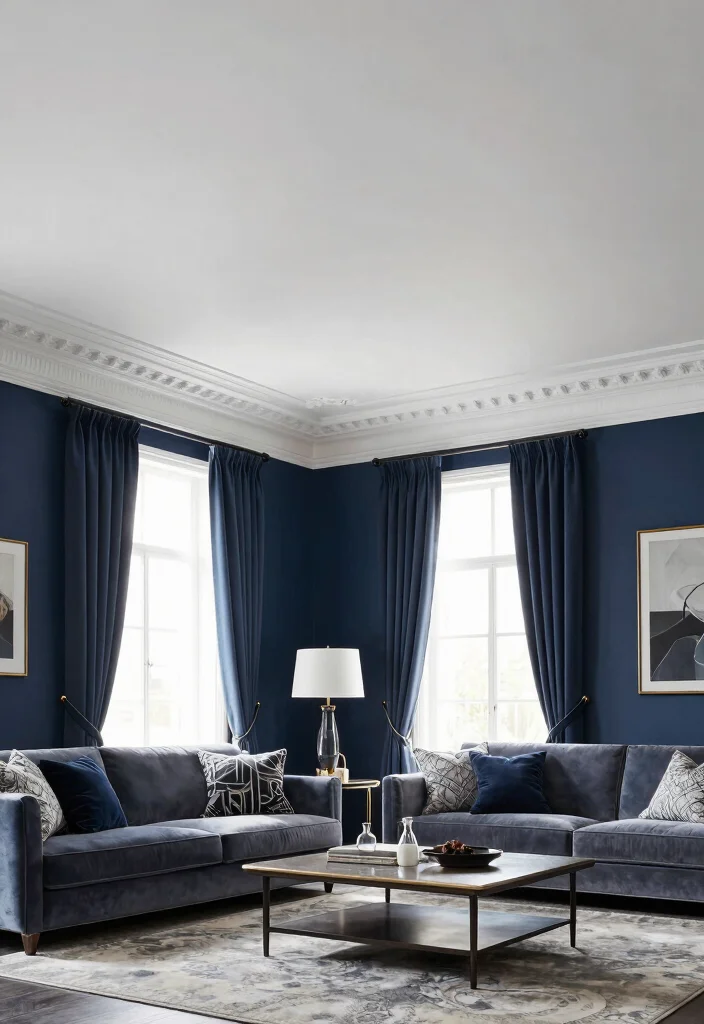 17 Molding on Walls Living Room Ideas Classic Architectural Style - 1. The Elegance of Crown Molding 1