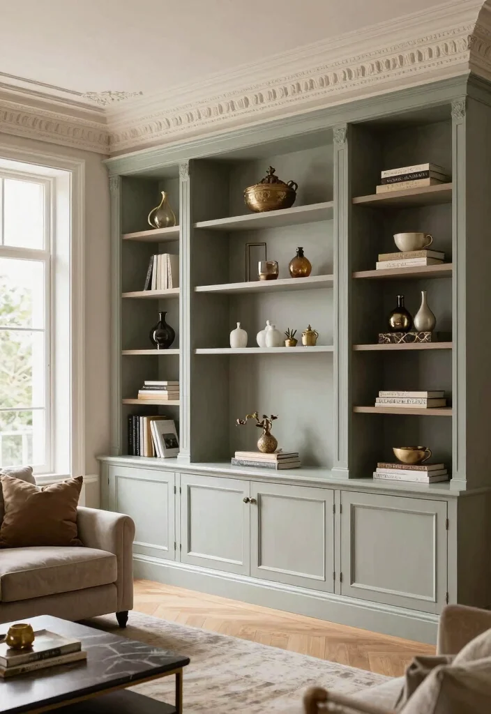 17 Molding on Walls Living Room Ideas Classic Architectural Style - 13. Molding for Custom Built-Ins 1