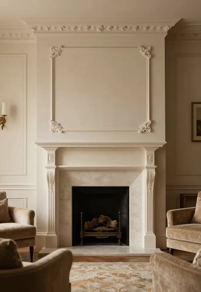 17 Molding on Walls Living Room Ideas Classic Architectural Style - 14. Creating Architectural Focal Points 1