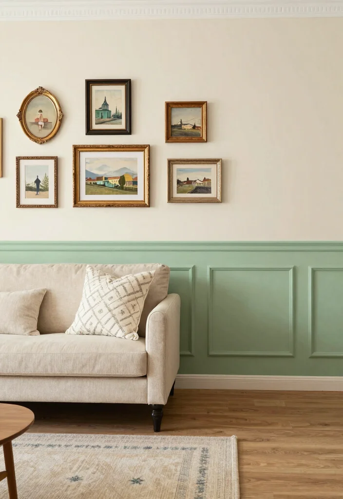 17 Molding on Walls Living Room Ideas Classic Architectural Style - 3. Chair Rail Molding for Style and Function 1