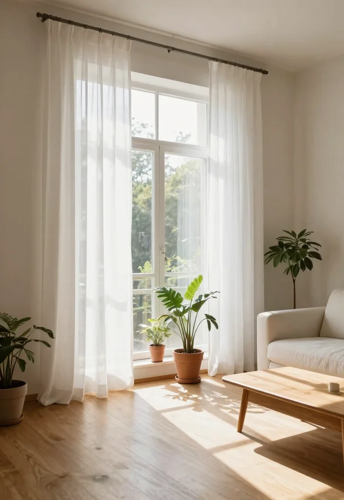 17 White Sheer Curtains Living Room Ideas for a Bright Minimal Style - 1. Embrace Natural Light 1