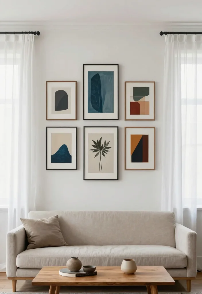 17 White Sheer Curtains Living Room Ideas for a Bright Minimal Style - 11. Minimalist Gallery 1