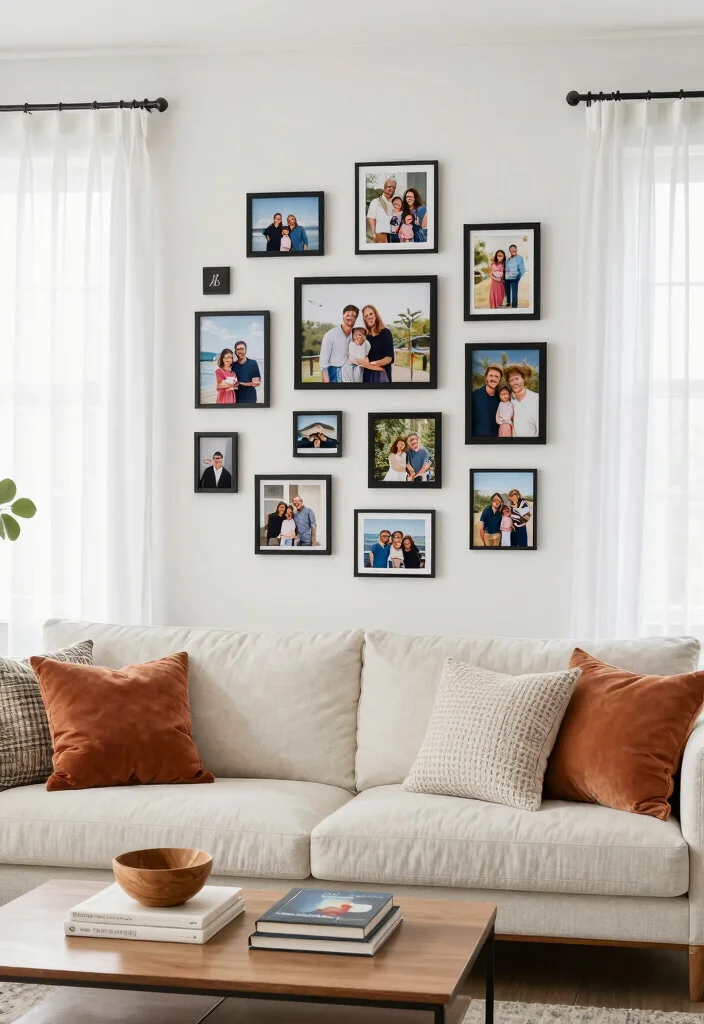 17 White Sheer Curtains Living Room Ideas for a Bright Minimal Style - 17. Personal Touches 1