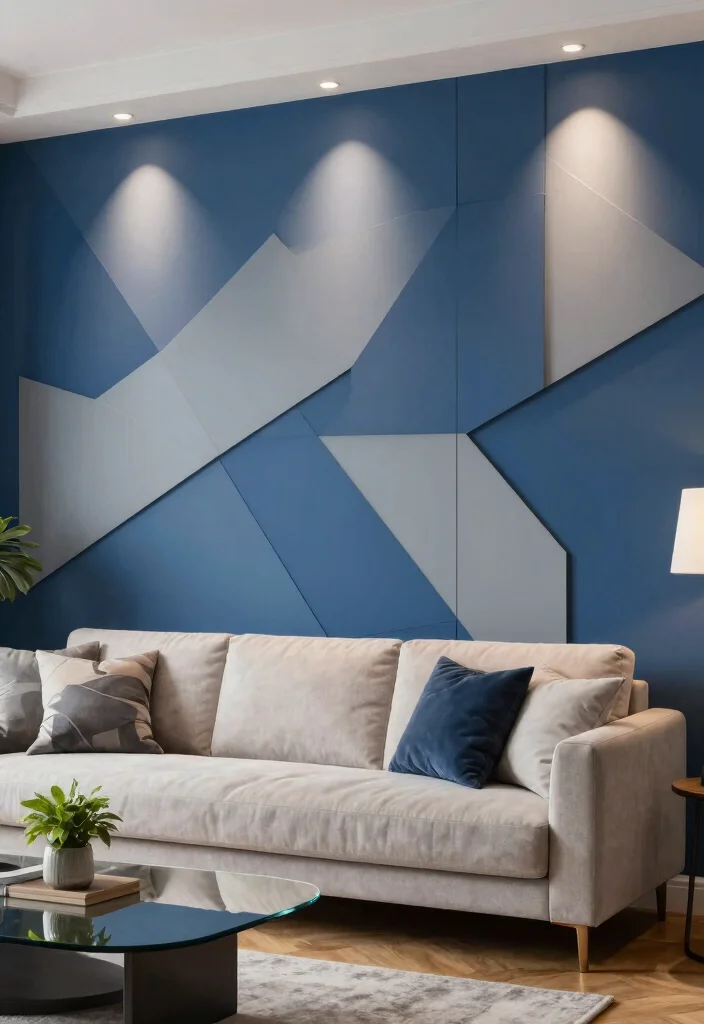 18 3D Wall Panels Living Room Ideas Modern Texture Focus - 1. Bold Geometric Patterns 1