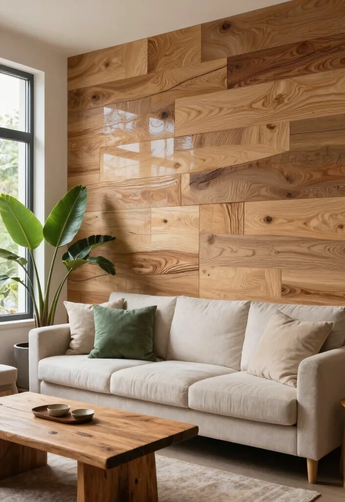 18 3D Wall Panels Living Room Ideas Modern Texture Focus - 2. Nature-Inspired Textures 1
