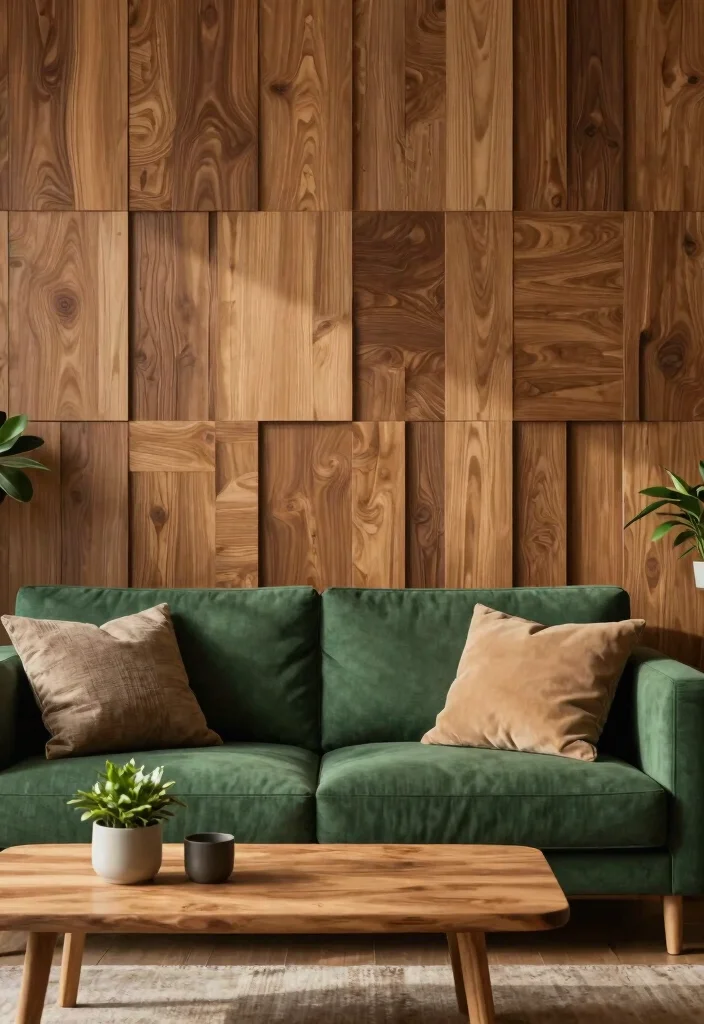 18 3D Wall Panels Living Room Ideas Modern Texture Focus - 4. Textured Wall Decor with Wood 1
