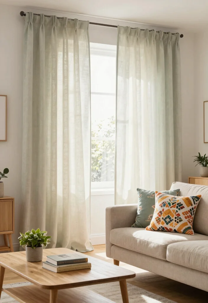 18 Best Curtains for Living Room Ideas That Elevate Any Space - 8. Muslin Curtains 1
