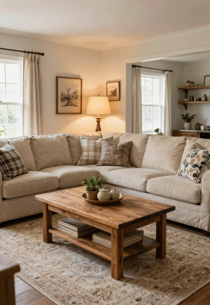 18 L Shaped Couch Living Room Ideas Perfect for Any Layout - 10. Farmhouse Feel 1