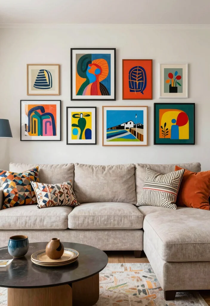 18 L Shaped Couch Living Room Ideas Perfect for Any Layout - 14. Artistic Flair 1