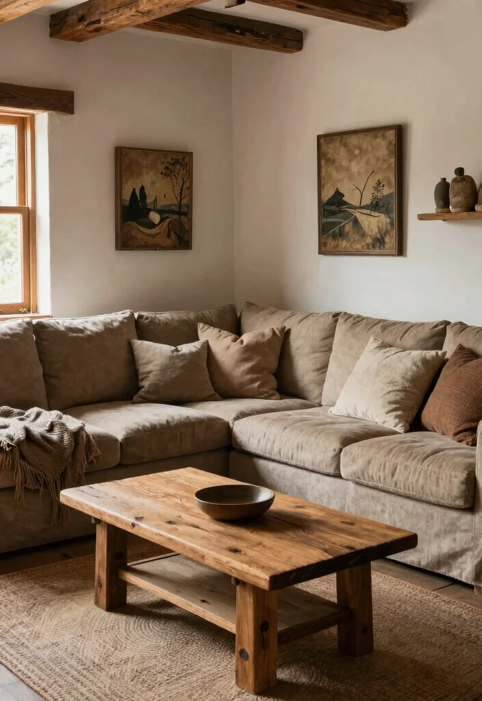 18 L Shaped Couch Living Room Ideas Perfect for Any Layout - 16. Rustic Retreat 1