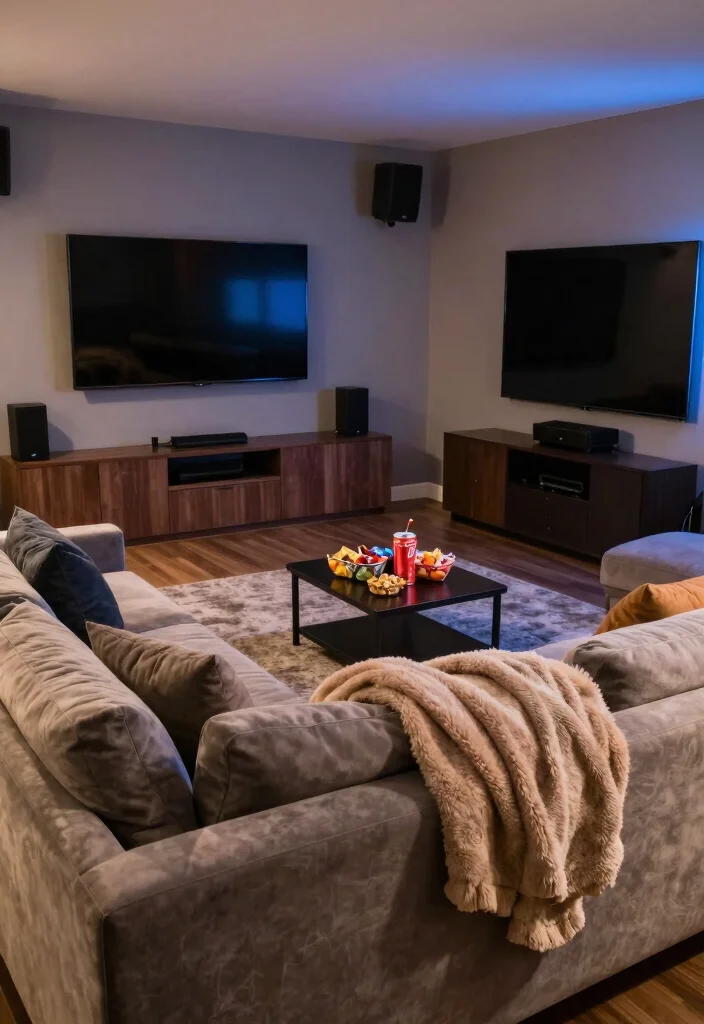 18 L Shaped Couch Living Room Ideas Perfect for Any Layout - 18. Cinematic Comfort 1