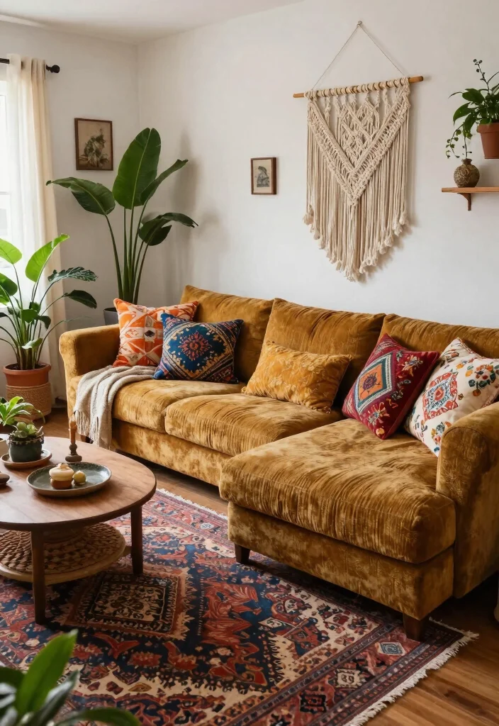 18 L Shaped Couch Living Room Ideas Perfect for Any Layout - 5. Bohemian Bliss 1
