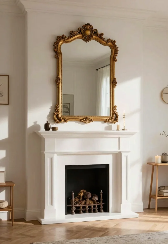 18 Mirror Feature Wall Living Room Ideas for a Bright, Spacious Feel - 2. Oversized Statement Mirror 1