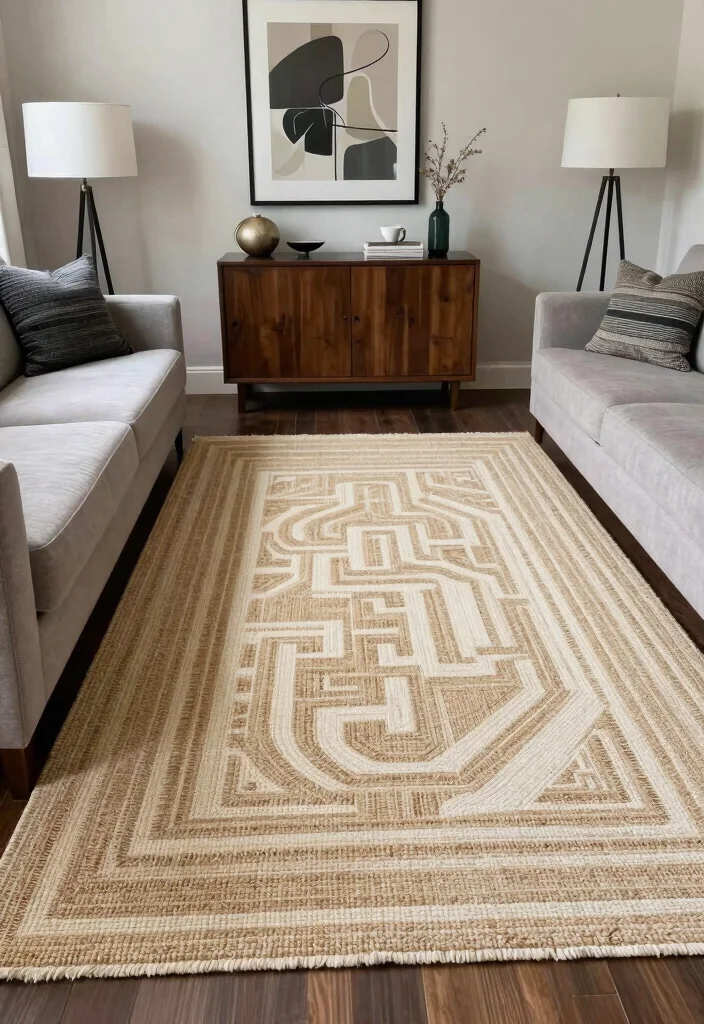 18 Rug in Living Room Ideas That Tie the Space Together - 15. Custom-Made Rugs 1