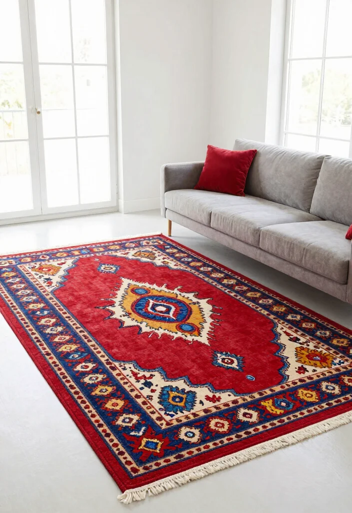 18 Rug in Living Room Ideas That Tie the Space Together - 16. Statement Rugs 1