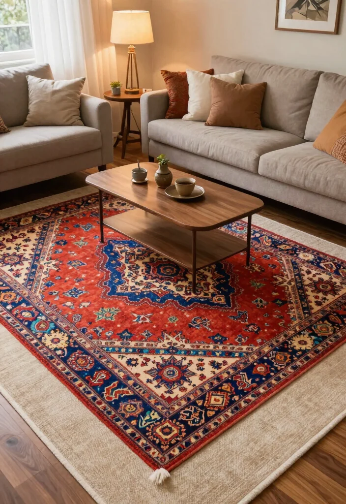 18 Rug in Living Room Ideas That Tie the Space Together - 5. Layering Rugs for Depth 1