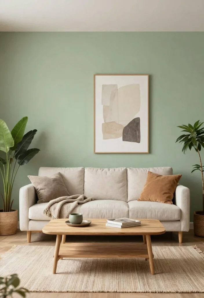 18 Wall Colour Ideas for Living Room Fresh Modern Palettes - 1. Soft Sage Green 1