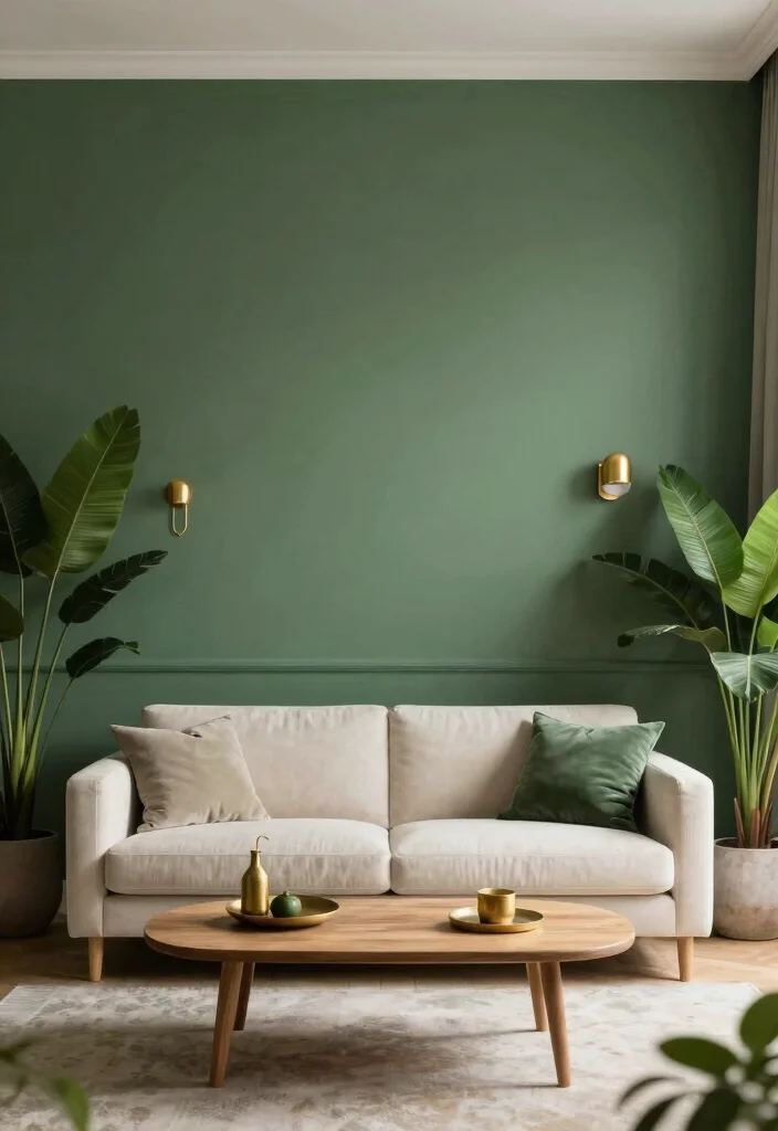 18 Wall Colour Ideas for Living Room Fresh Modern Palettes - 10. Forest Green 1