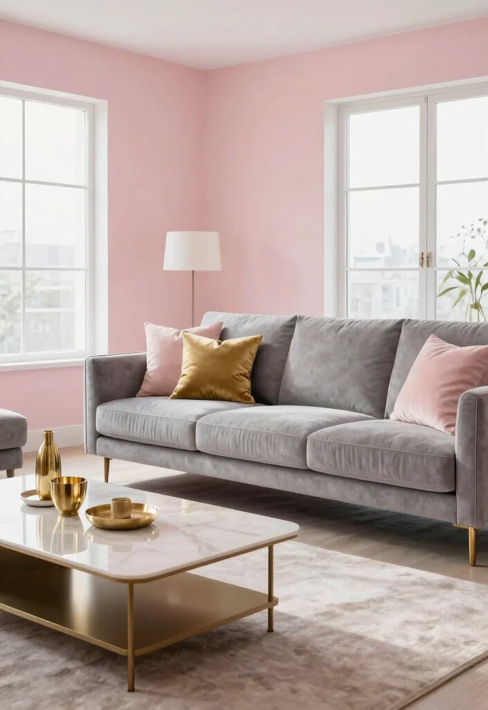 18 Wall Colour Ideas for Living Room Fresh Modern Palettes - 4. Soft Blush Pink 1