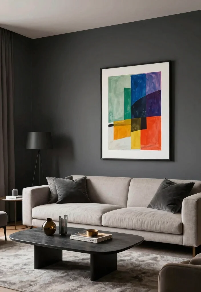18 Wall Colour Ideas for Living Room Fresh Modern Palettes - 7. Charcoal Grey 1