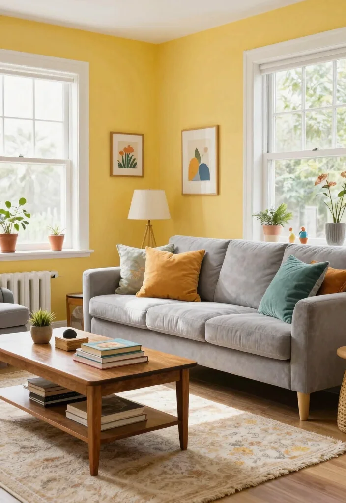 18 Wall Colour Ideas for Living Room Fresh Modern Palettes - 8. Muted Yellow 1