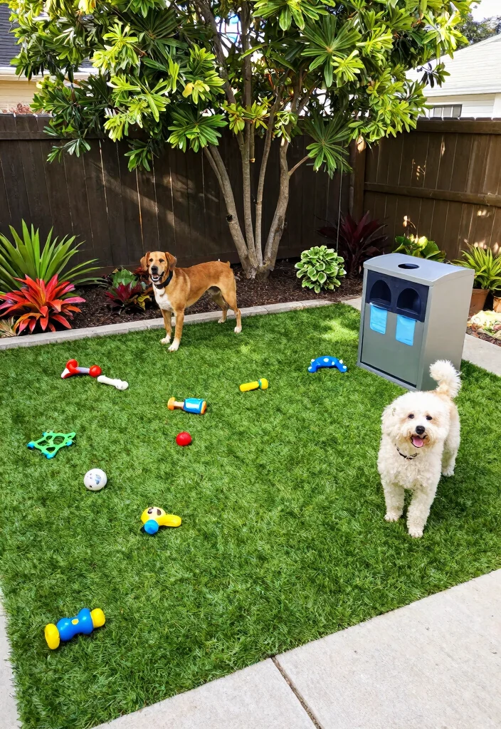 12 Backyard Dog Poop Disposal Ideas That Stay Odor-Free - 10. Dog Play Area with Waste Management 1
