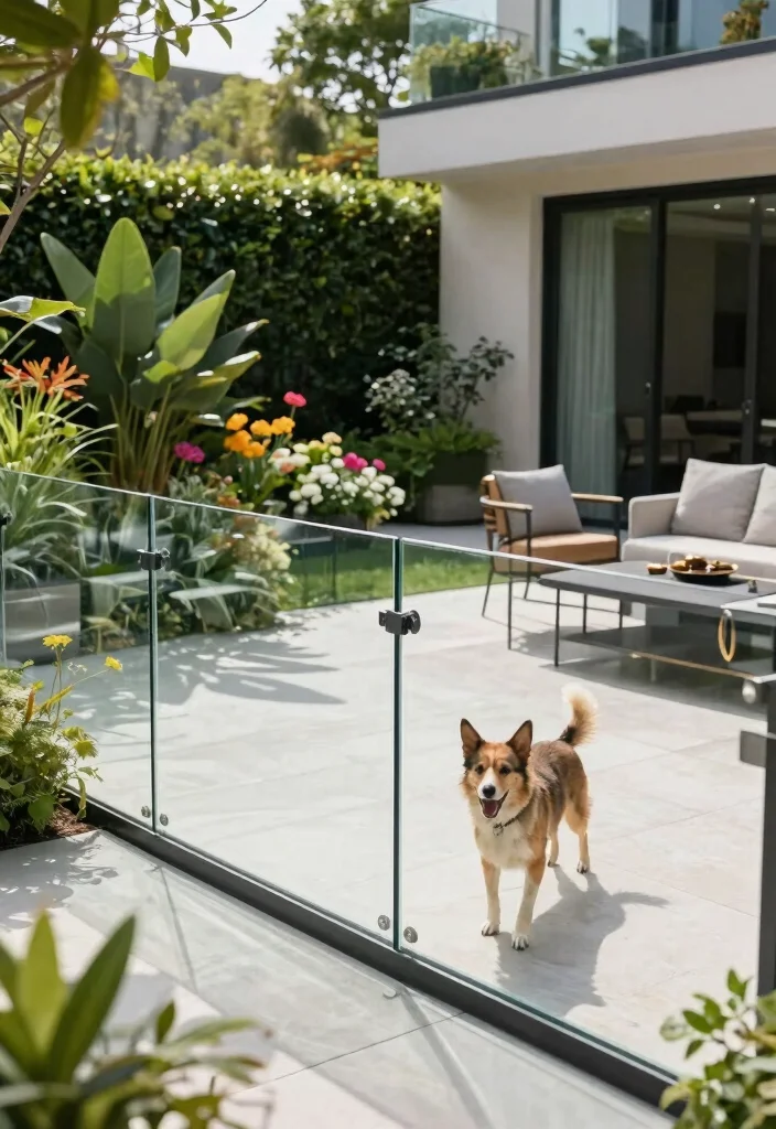 12 Dog Fence Ideas That Keep Pets Safe Without Blocking the View - 1. Glass Fencing 1