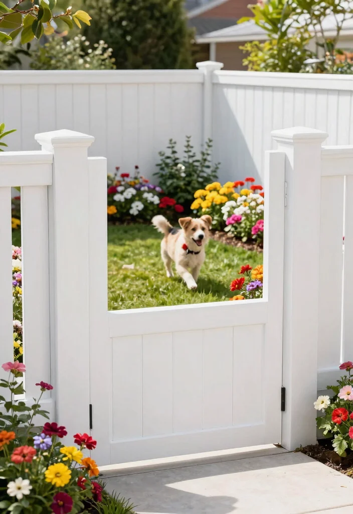 12 Dog Fence Ideas That Keep Pets Safe Without Blocking the View - 5. Vinyl Fencing 1