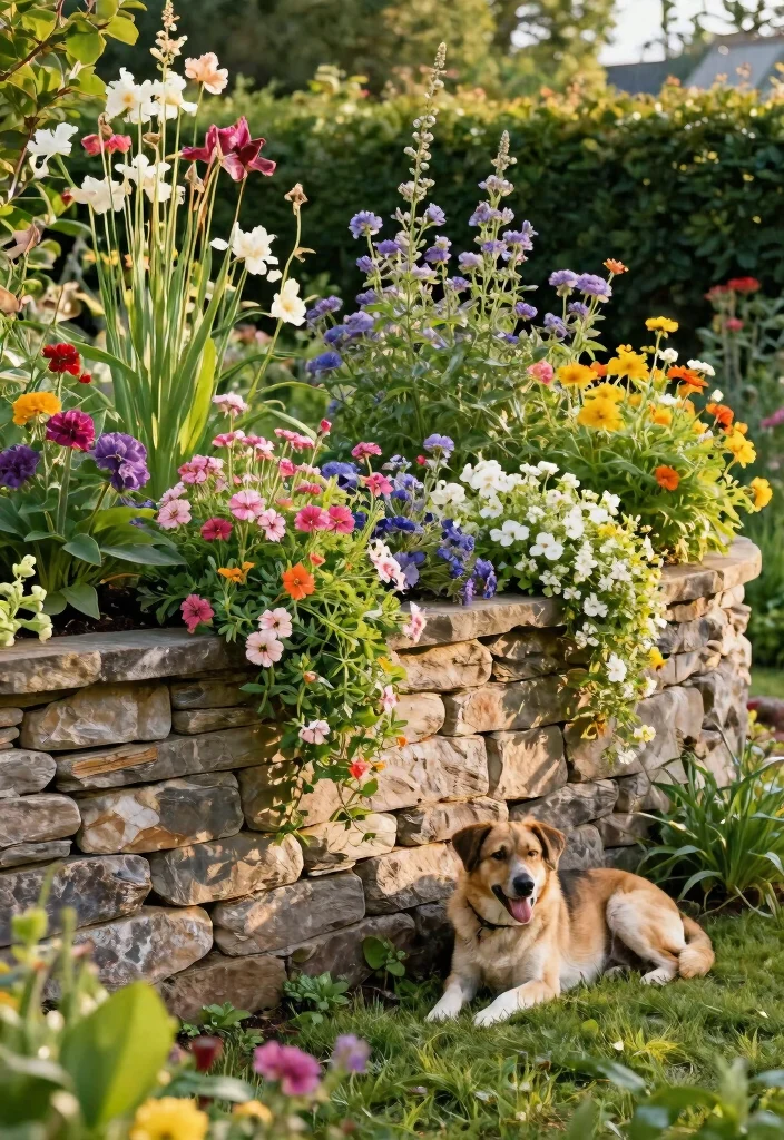 12 Dog Fence Ideas That Keep Pets Safe Without Blocking the View - 6. Stone Walls 1