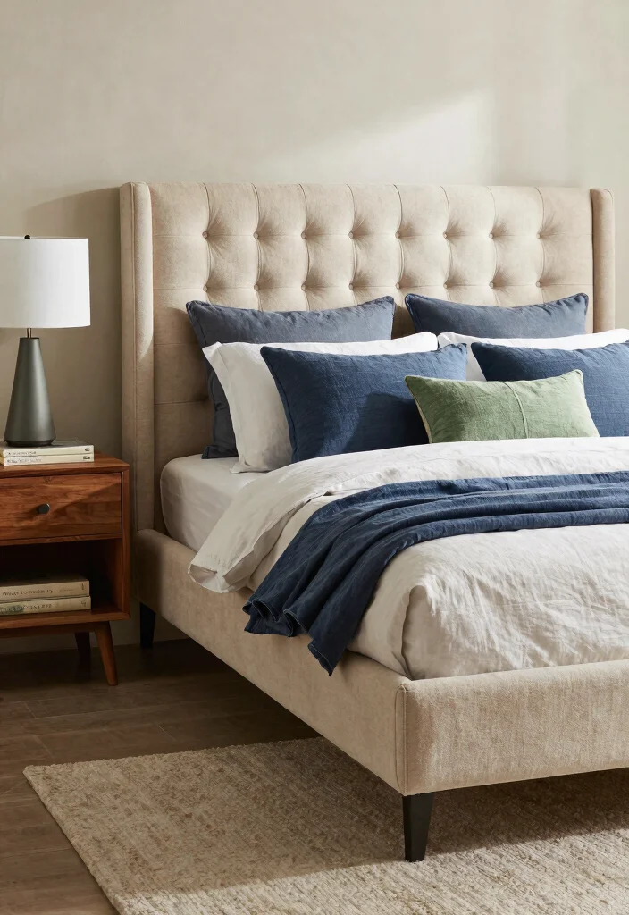 12 Farmhouse Bed Frame Ideas on a Budget That Look Expensive - 4. DIY Upholstered Bed Frame 1